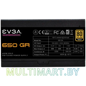Блок питания EVGA SuperNOVA 650 GA 650W (220-GA-0650-X2) картинка 2